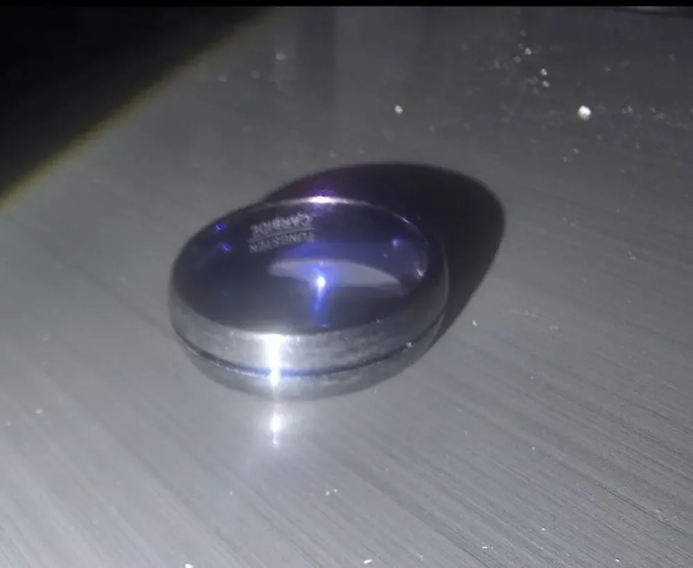 BLACK THIN BLUE LINE TUNGSTEN RING